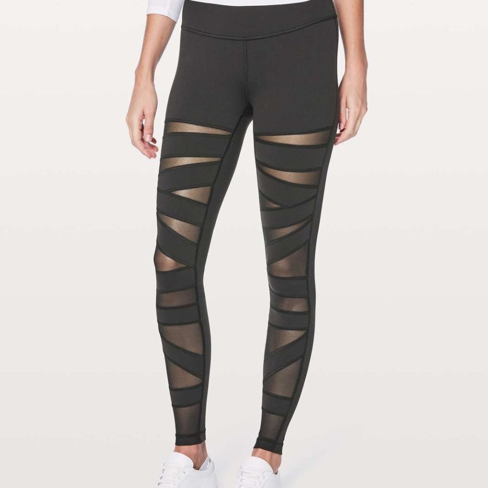 Lululemon Tech Mesh Tight Leggings in Black
